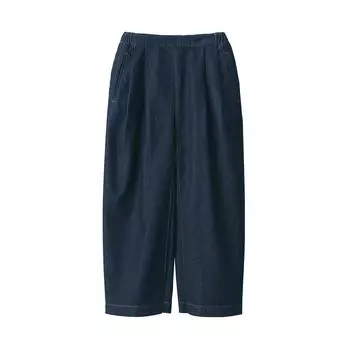 Женские брюки MUJI из японской джинсовой ткани с бумажной смесью BG1RBA4A Темно-синие, цвет M, женские, женские, женские