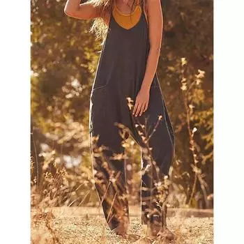 Женские брюки на подтяжках с карманом на молнии, комбинезон с нагрудником S