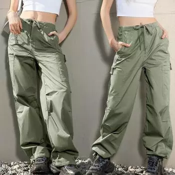 Женские брюки-палаццо, летние широкие повседневные длинные брюки в стиле бохо с карманами