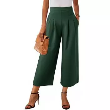 Женские брюки-палаццо, летние широкие повседневные длинные брюки в стиле бохо с карманами