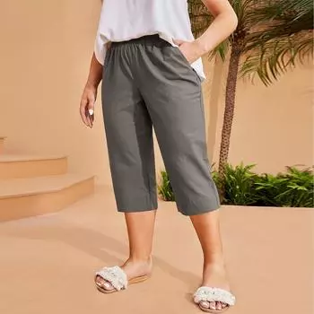 Женские брюки прямого покроя больших размеров Temperament с широкими брюками XXXL