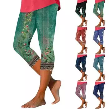 Женские брюки с эластичным поясом, обтягивающие пляжные брюки L армия зеленый