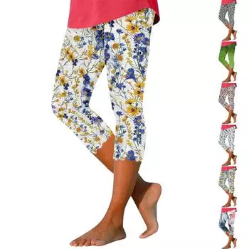 Женские брюки с эластичным поясом, обтягивающие пляжные брюки L зелёный