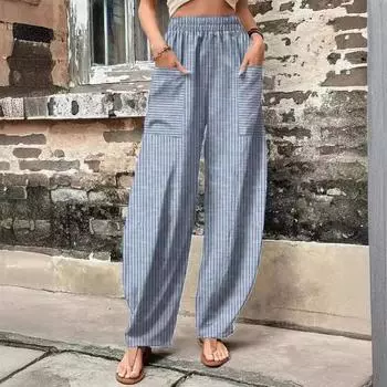 Женские брюки с карманами Женские повседневные брюки Эластичные брюки S