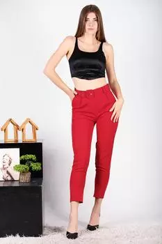 Женские брюки с поясом и покрытием