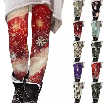 Женские брюки с принтом, эластичные мягкие хлопковые леггинсы, повседневная домашняя пижама XXL синий