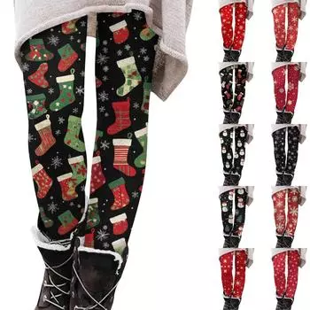 Женские брюки с принтом, эластичные мягкие хлопковые леггинсы, повседневная домашняя пижама M белый