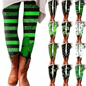 Женские брюки с принтом, эластичные мягкие хлопковые леггинсы, повседневная домашняя пижама M