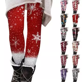 Женские брюки с принтом, эластичные мягкие хлопковые леггинсы, повседневная домашняя пижама L