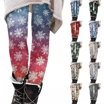 Женские брюки с принтом, эластичные мягкие хлопковые леггинсы, повседневная домашняя пижама M винный