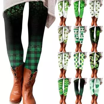 Женские брюки с принтом, эластичные мягкие хлопковые леггинсы, повседневная домашняя пижама L