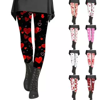 Женские брюки с принтом, эластичные мягкие хлопковые леггинсы, повседневная домашняя пижама XL