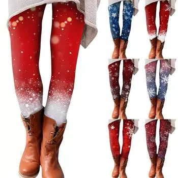 Женские брюки с рождественским принтом, эластичные, мягкие, повседневные, домашние, спальные брюки XXXL винный