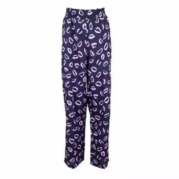 Женские брюки с струящимся узором PIECES XS чёрный