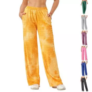 Женские брюки с высокой талией для контроля живота, спортивные тренировки, бег, йога, тренажерный зал, танцевальные брюки XL оранжевый