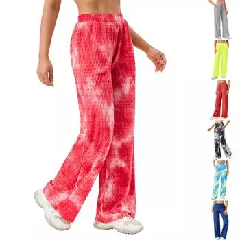 Женские брюки с высокой талией для контроля живота, спортивные тренировки, бег, йога, тренажерный зал, танцевальные брюки L чёрный