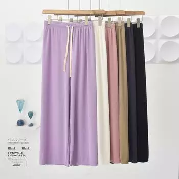 Женские брюки с высокой талией и широкими штанинами на завязках с полосой в виде молнии 2025 года One Size (Fits 40-70 kg)