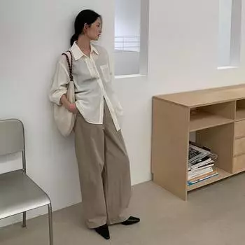 Женские брюки Scimitar с высокой талией и разрезом TG — облегающие, свободные и универсальные, коллекция Весна 2025. Small чёрный