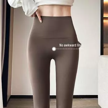 Женские брюки Shark с высокой талией: Леггинсы для йоги и фитнеса осень/зима 2025 с эффектом подтяжки живота и бедер, Barbie Plus Velvet. S [80-95 lbs]