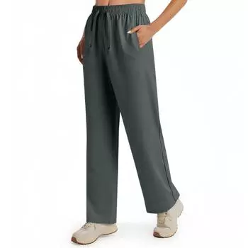 Женские брюки Stretch Active женские унисекс быстросохнущие брюки дышащие свободные брюки крутые эластичные брюки для женщин с карманами на молнии L армия зеленый