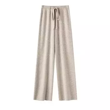 Женские брюки свободного покроя из чистой шерсти в австралийском стиле с высокой талией — универсальные, свободные и идеально подходят для осени/зимы. XL