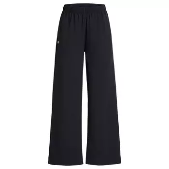 Женские брюки Under Armour Rival Ss25 Woven Sports Fashion Solid Color Casual, черные 1386453-001 L