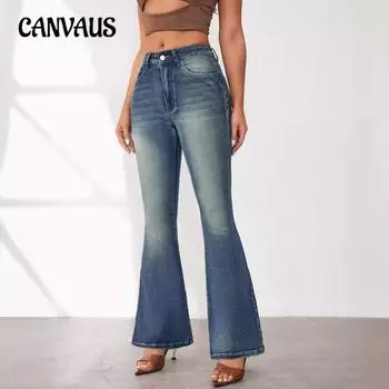 Женские брюки, винтажные узкие микроджинсы, женские эластичные брюки с вышивкой S синий