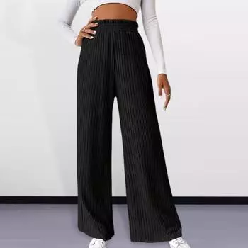 Женские брюки Yousheng, эластичные, с высокой талией, прямые, широкие, повседневные брюки, однотонные, в спортивном стиле, длинные брюки для повседневной носки 2XL армия зеленый