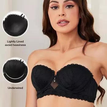 Женские бюстгальтеры Push Up на косточках 34C чёрный