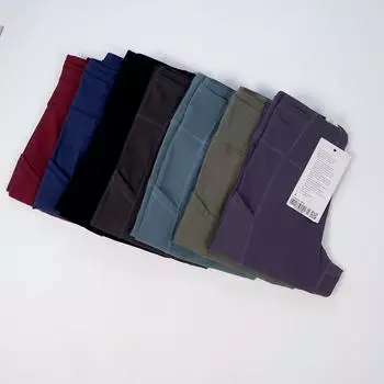 Женские быстросохнущие брюки с высокой талией и множеством карманов для йоги и бега Size 12 (140-150 jin)