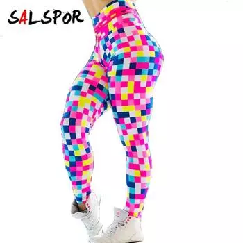 Женские быстросохнущие дышащие леггинсы для йоги с высокой талией и принтом, поднимающие бедра