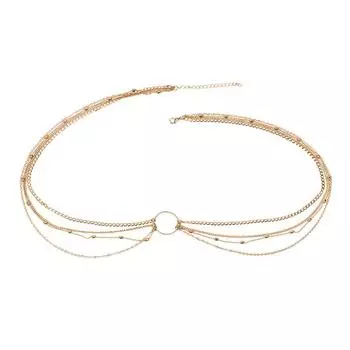 Женские цепочки для живота и тела, богемные многослойные золотые цепочки для талии, украшения для тела