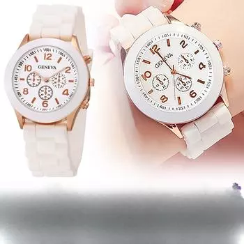 Женские часы, 1 шт., женские водонепроницаемые часы, украшения для кварцевых часов белый