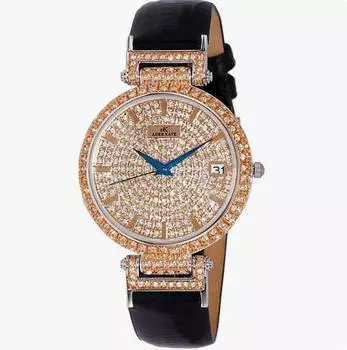 Женские часы Adee Kaye Embellish Collection с кристальными акцентами, паве-циферблатом, кварцевые AK2529-MRG