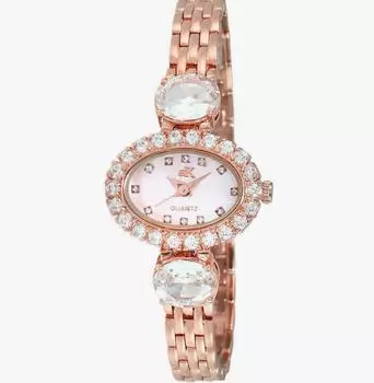 Женские часы Adee Kaye Fancy Collection с кристаллами, перламутровым циферблатом, кварцевые, AK2730-R