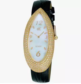 Женские часы Adee Kaye Коллекция Pear Кристальные акценты Белый перламутровый циферблат Кварцевые AK2527-LG белый