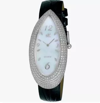 Женские часы Adee Kaye Коллекция Pear Кристальные акценты Белый перламутровый циферблат Кварцевые AK2527-L