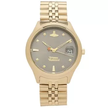 Женские часы Camberwell 37 мм, кварцевые, серо-золотые, VIVIENNE WESTWOOD VV261GYGD, нержавеющая сталь, совместимые с A4 [Vivienne Westwood] [Товар]