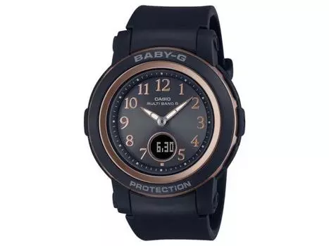 Женские часы CASIO BABY-G BGA-2900AF-1AJF Solor Radio с черным ремешком из смолы, мировое время