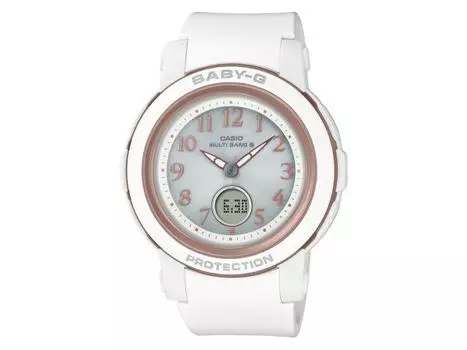 Женские часы CASIO Baby-G BGA-2900SP-7AJR Solor Radio, аналоговые цифровые, белые, НОВИНКА