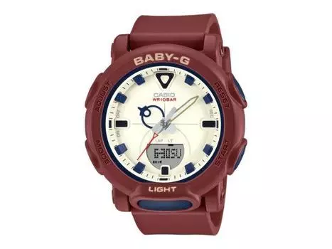 Женские часы CASIO BABY-G BGA-310RP-4AJF бордовые, календарь мирового времени, будильник, НОВИНКА