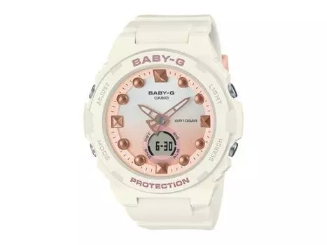 Женские часы CASIO Baby-G BGA-320-7A1JF пляжного цвета песочно-белого цвета, аналоговые и цифровые