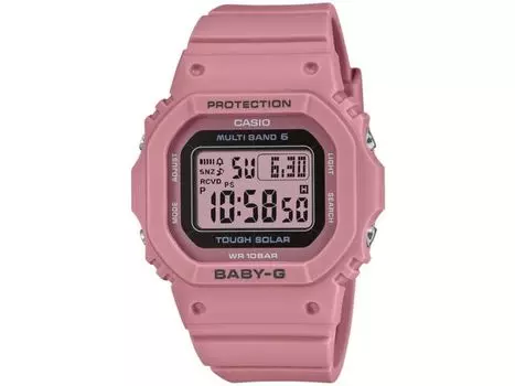 Женские часы CASIO Baby-G BGD-5650-4JF, радиоприемник, розовый полимерный ремешок на солнечной энергии, день/дата, НОВИНКА