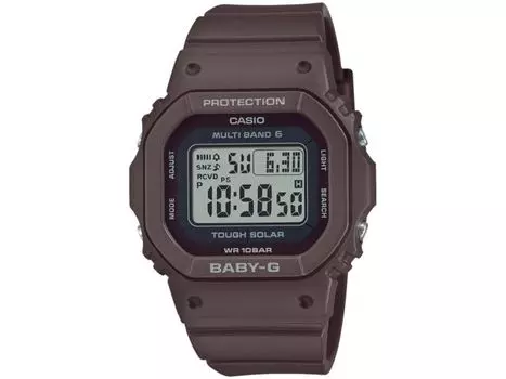 Женские часы CASIO Baby-G BGD-5650-5JF с радиоприемником и ремешком из смолы на солнечной энергии, коричневый день/дата, НОВИНКА