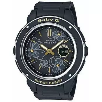 Женские часы CASIO BABY-G с цветочным циферблатом BGA-150FL-1AJF, новые в упаковке