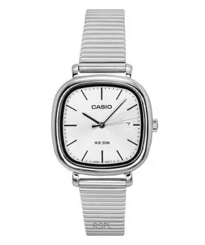 Женские часы Casio Standard Analog из нержавеющей стали с серебристым циферблатом, кварцевые LTP-B166D-7AV серебряный