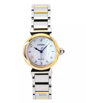 Женские часы Citizen L May Bells Mini из нержавеющей стали с белым перламутровым циферблатом Eco-Drive EM1136-87D белый