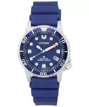 Женские часы Citizen Promaster Marine Blue Dial Eco-Drive Diver s EO2021-05L синий