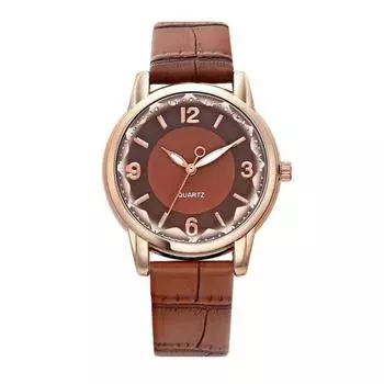 Женские часы, двухцветный круглый циферблат, ремешок из искусственной кожи, элегантные кварцевые наручные часы, ювелирные изделия, подарок на день рождения светло-фиолетовый