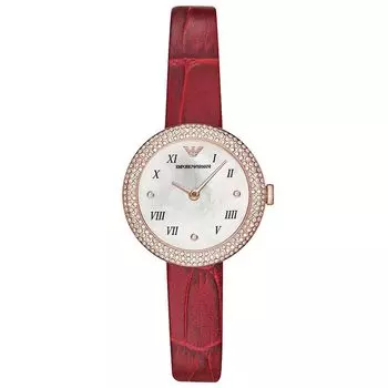 Женские часы Emporio Armani Quartz Crystal с белым циферблатом AR11357 из перламутра